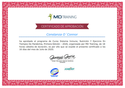 Certificado Final de Aprobación