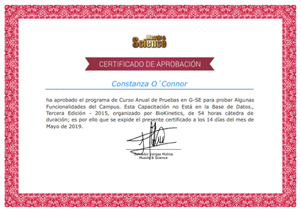 Certificado Final de Aprobación