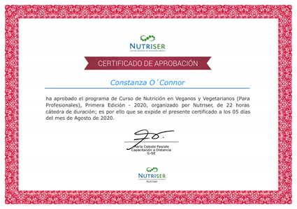 Certificado Final de Aprobación