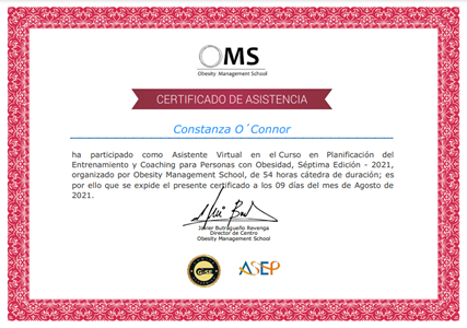 Certificado Final de Asistencia