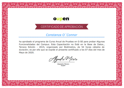 Certificado Final de Aprobación