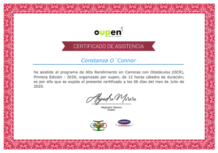 Certificado Final de Asistencia