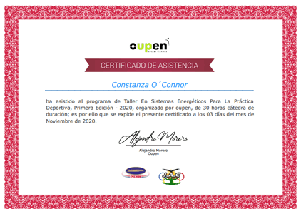 Certificado Final de Asistencia