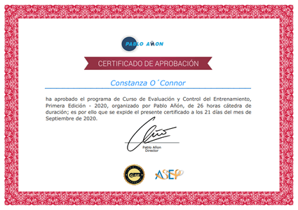 Certificado Final de Aprobación
