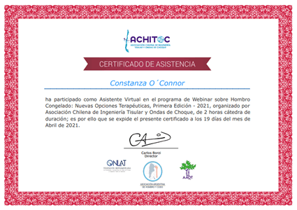 Certificado Final de Asistencia