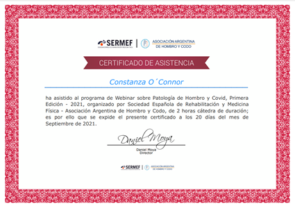 Certificado Final de Asistencia