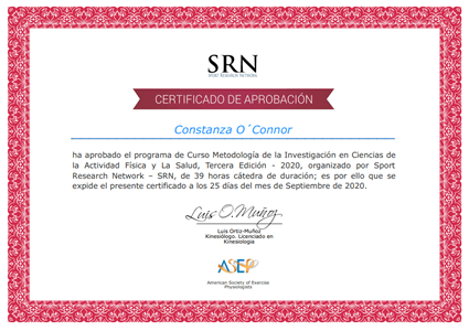 Certificado Final de Aprobación
