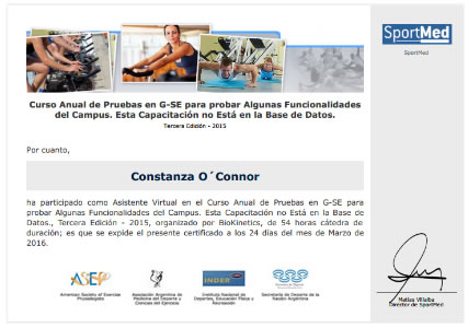 Certificado Final de Asistencia