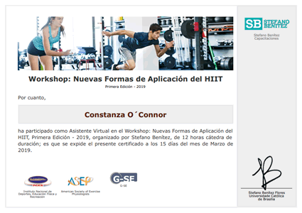 Certificado Final de Asistencia