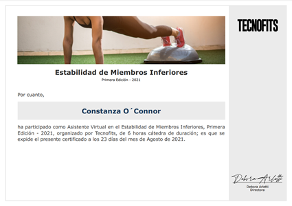 Certificado Final de Asistencia