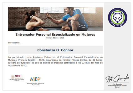 Certificado Final de Asistencia