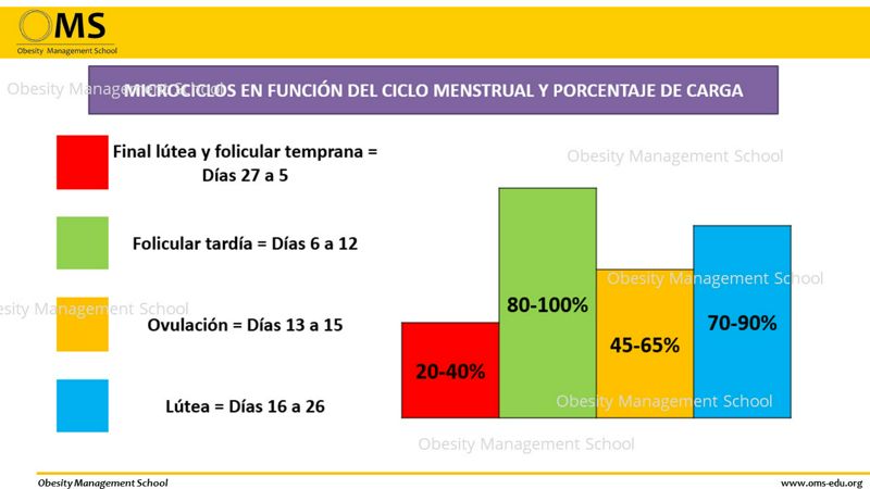 planificación del entrenamiento mensual adaptado a las fases menstruales